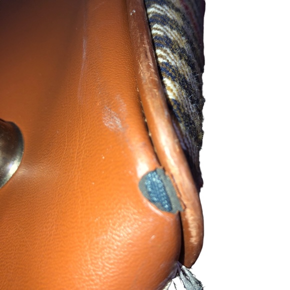 Vintage Perry Ellis Brown Plaid Carry On Weekender Travel Duffel Bag - Picture 14 of 17